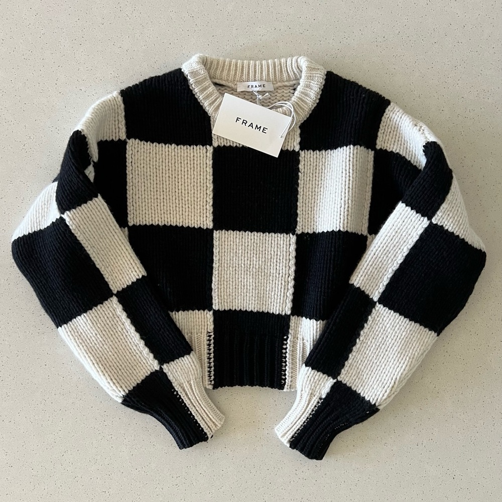 Frame Cropped Checkered Crew
